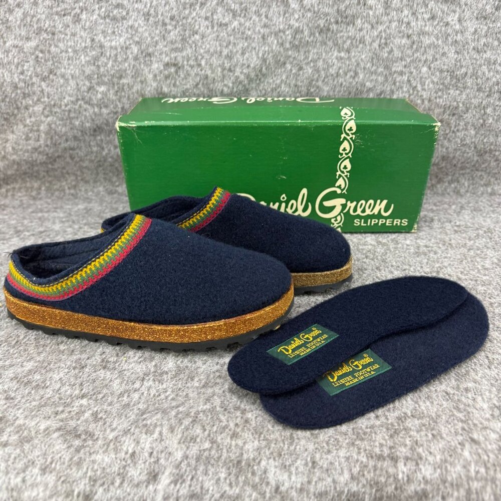 ✅Girls/Youth 2M VTG Daniel Green Bavarian Clogs Slip On Shoes W/Extra Inserts